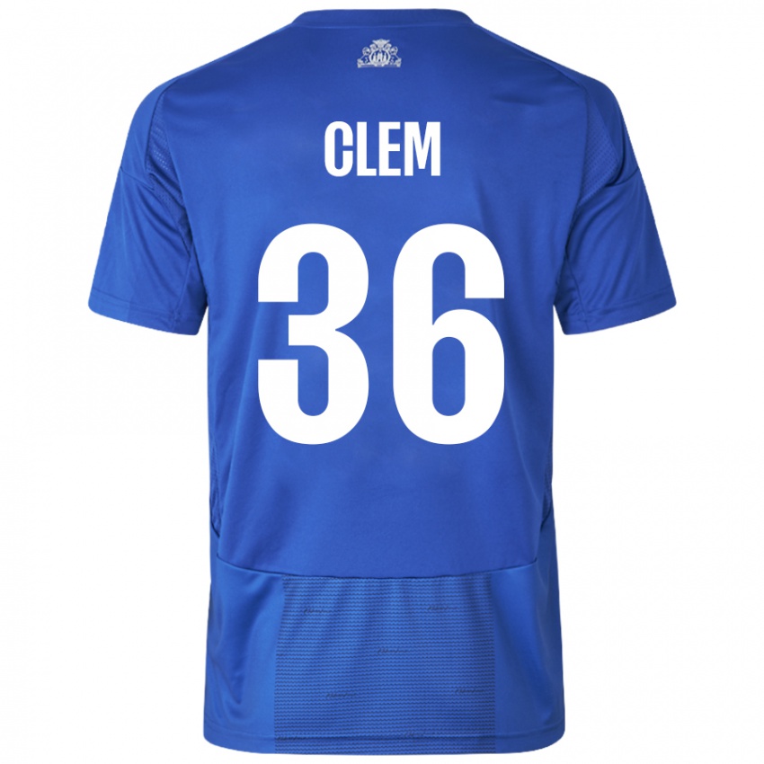 Hombre Camiseta William Clem #36 Blanco Azul 2ª Equipación 2024/25 La Camisa Perú