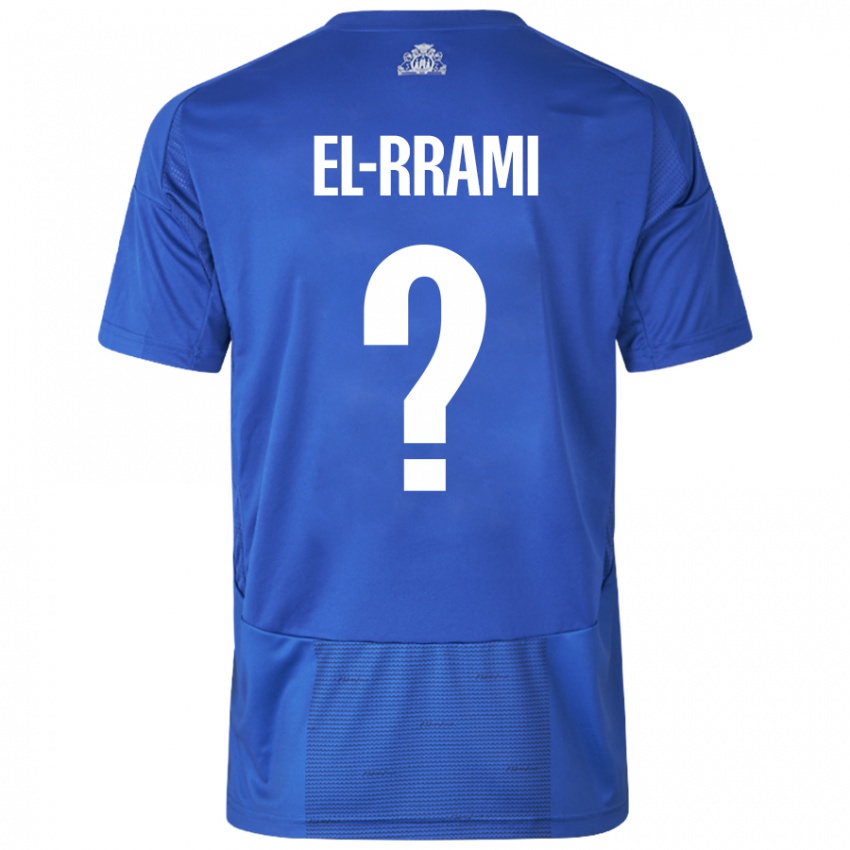 Hombre Camiseta Jamil El-Rrami #0 Blanco Azul 2ª Equipación 2024/25 La Camisa Perú