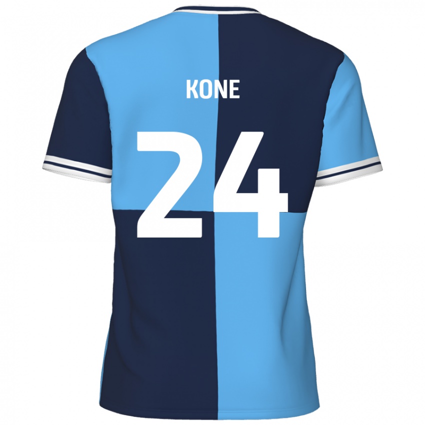 Mujer Camiseta Richard Kone #24 Azul Cielo Azul Oscuro 1ª Equipación 2024/25 La Camisa Perú