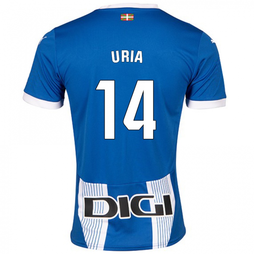 Mujer Camiseta Iker Uria #14 Azul 1ª Equipación 2024/25 La Camisa Perú