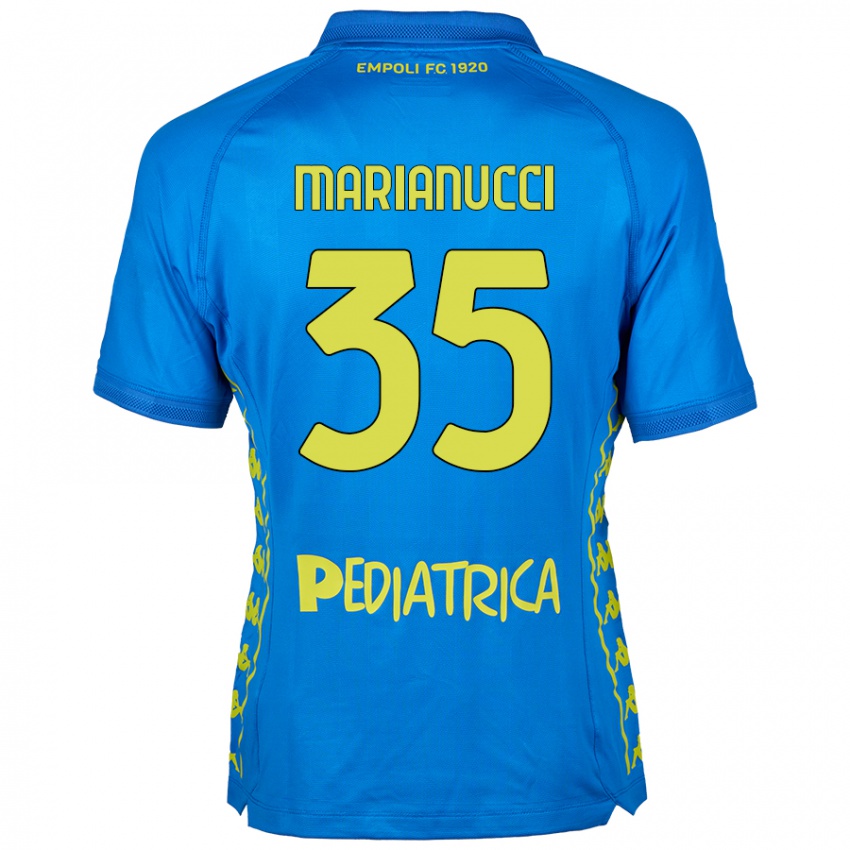 Mujer Camiseta Luca Marianucci #35 Azul 1ª Equipación 2024/25 La Camisa Perú