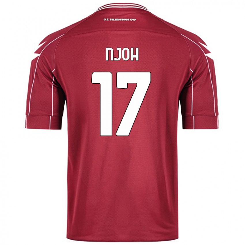 Mujer Camiseta Lilian Njoh #17 Borgoña 1ª Equipación 2024/25 La Camisa Perú