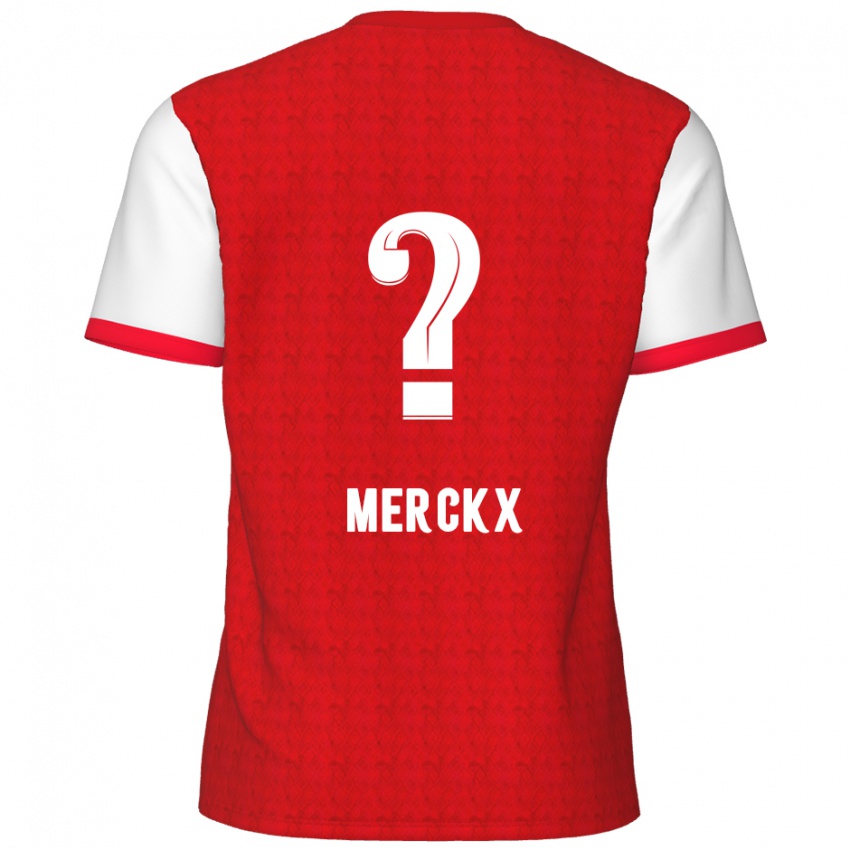 Mujer Camiseta Matti Merckx #0 Rojo Blanco 1ª Equipación 2024/25 La Camisa Perú