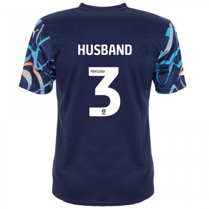 Mujer Camiseta James Husband #3 Azul Marino 2ª Equipación 2024/25 La Camisa Perú