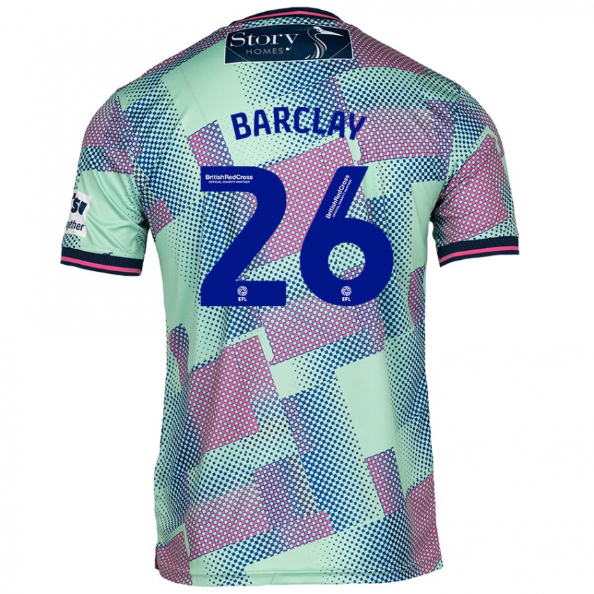 Mujer Camiseta Ben Barclay #26 Verde 2ª Equipación 2024/25 La Camisa Perú