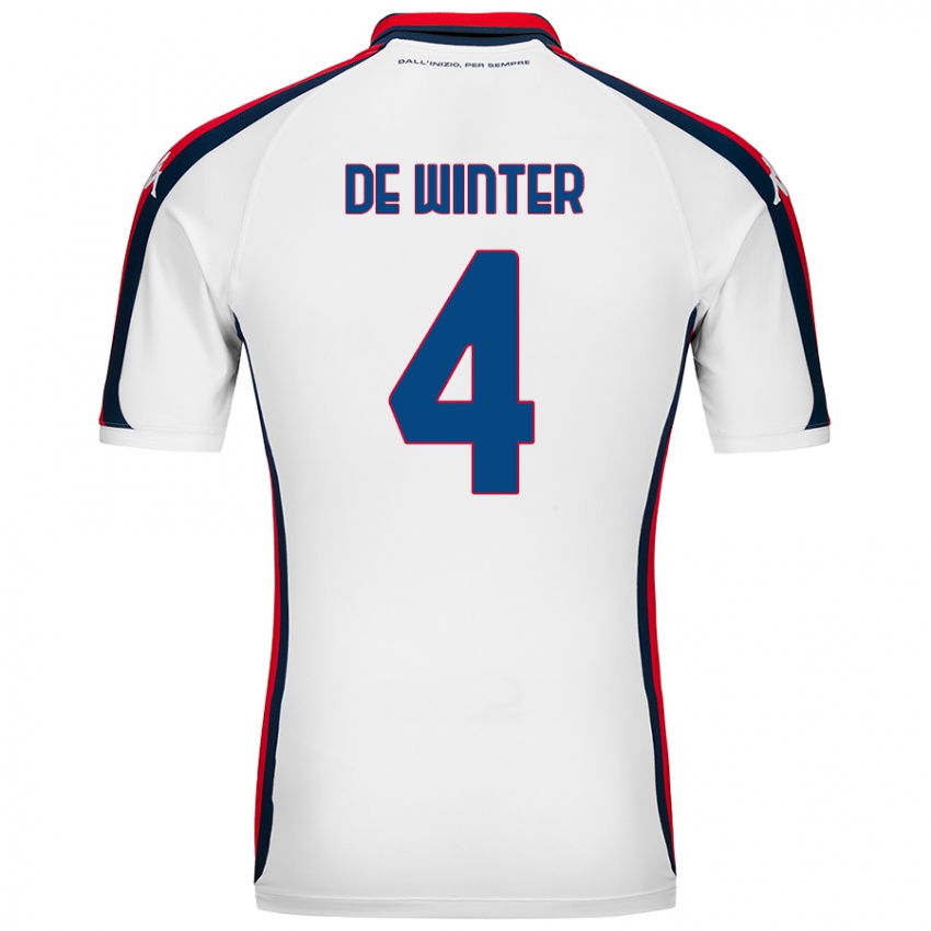 Mujer Camiseta Koni De Winter #4 Blanco 2ª Equipación 2024/25 La Camisa Perú