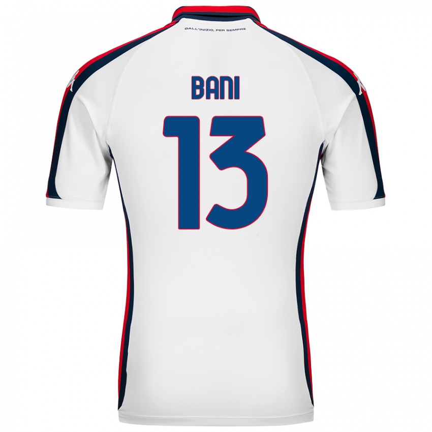 Mujer Camiseta Mattia Bani #13 Blanco 2ª Equipación 2024/25 La Camisa Perú