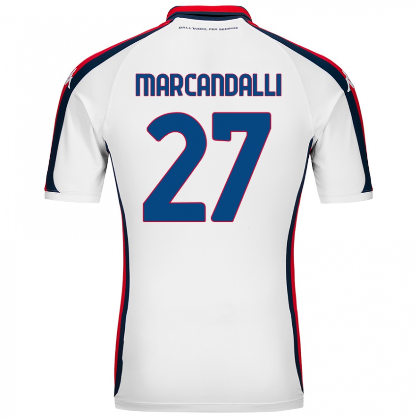 Mujer Camiseta Alessandro Marcandalli #27 Blanco 2ª Equipación 2024/25 La Camisa Perú