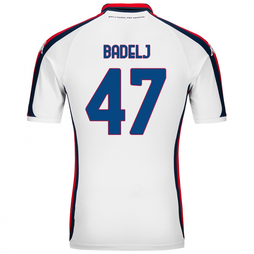 Mujer Camiseta Milan Badelj #47 Blanco 2ª Equipación 2024/25 La Camisa Perú