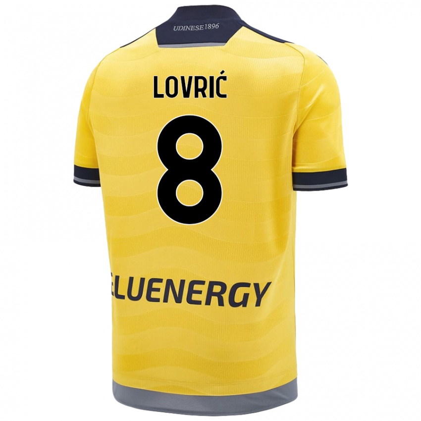 Mujer Camiseta Sandi Lovrić #8 Dorado 2ª Equipación 2024/25 La Camisa Perú