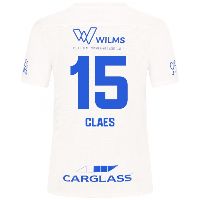 Mujer Camiseta Thomas Claes #15 Blanco 2ª Equipación 2024/25 La Camisa Perú