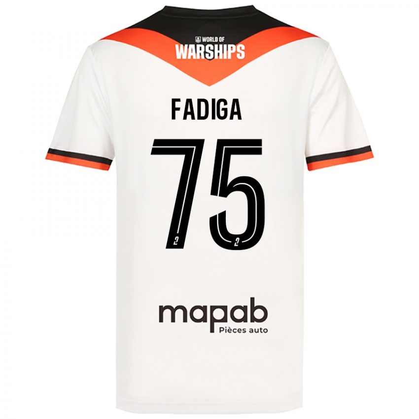 Mujer Camiseta Bandiougou Fadiga #75 Blanco 2ª Equipación 2024/25 La Camisa Perú