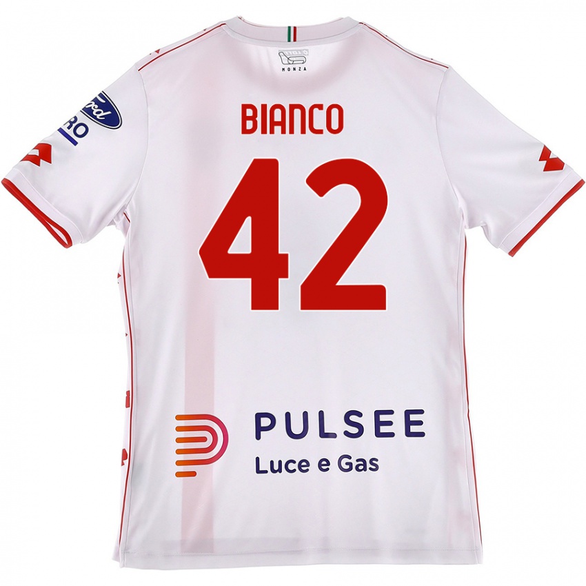 Niño Camiseta Alessandro Bianco #42 Blanco Rojo 2ª Equipación 2024/25 La Camisa Perú