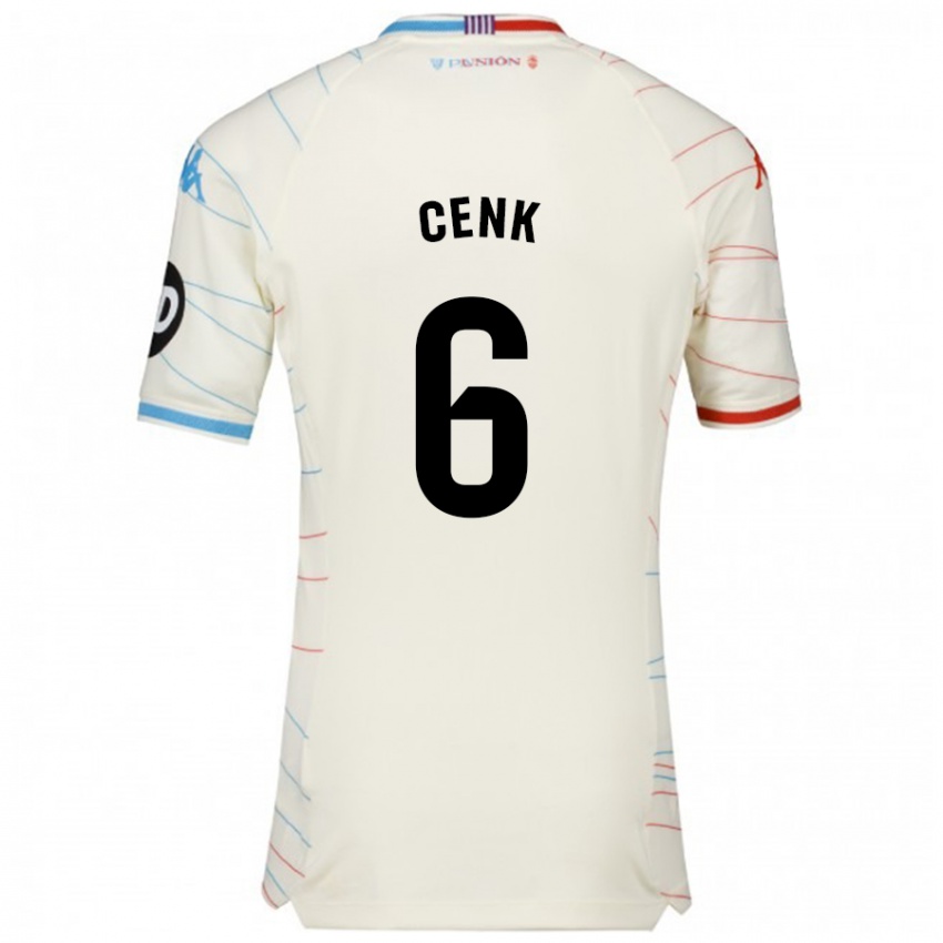 Hombre Camiseta Cenk Ozkacar #6 Blanco Rojo Azul 2ª Equipación 2024/25 La Camisa Perú