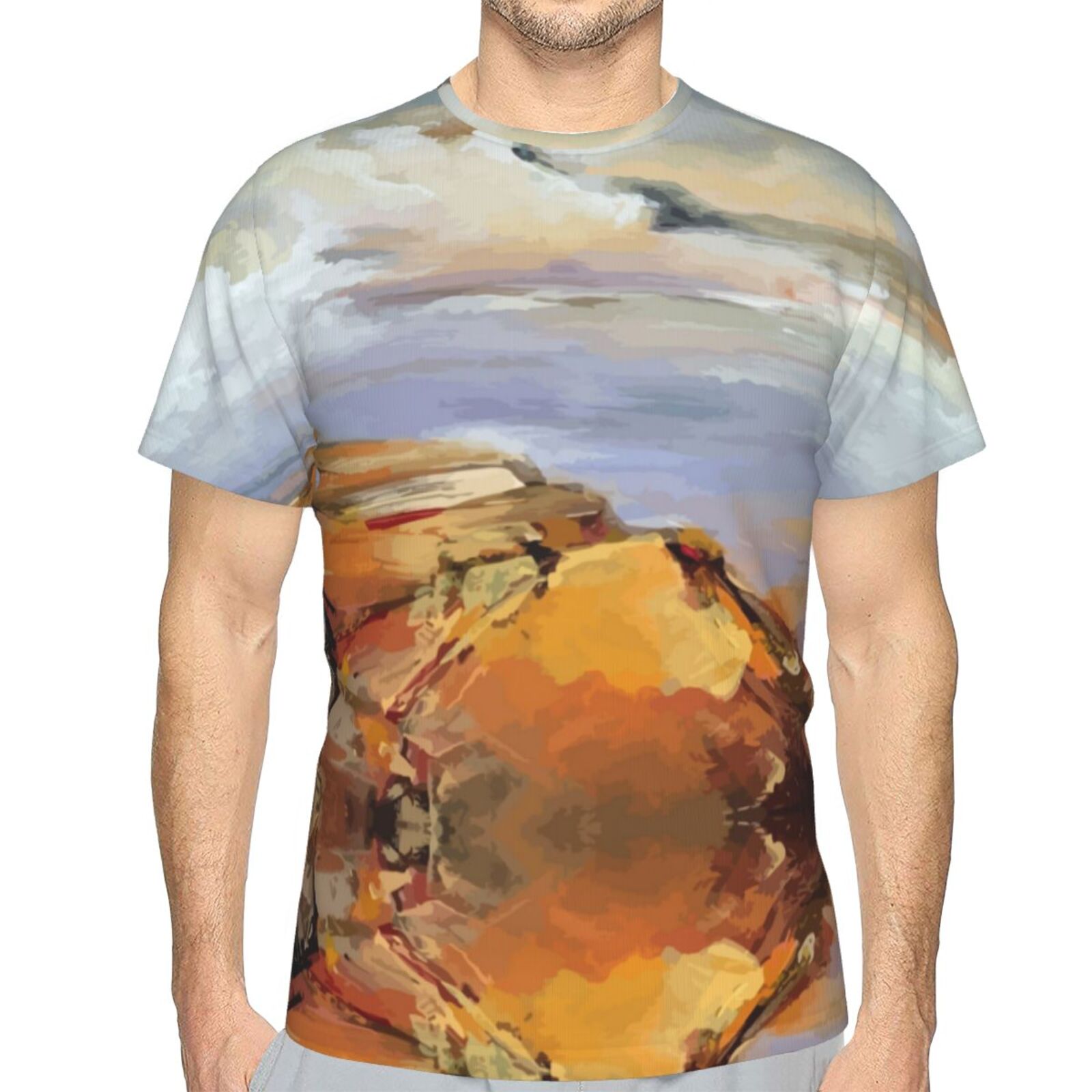 Camiseta Perú Clásica Elementos De Pintura De Yellow Rocks