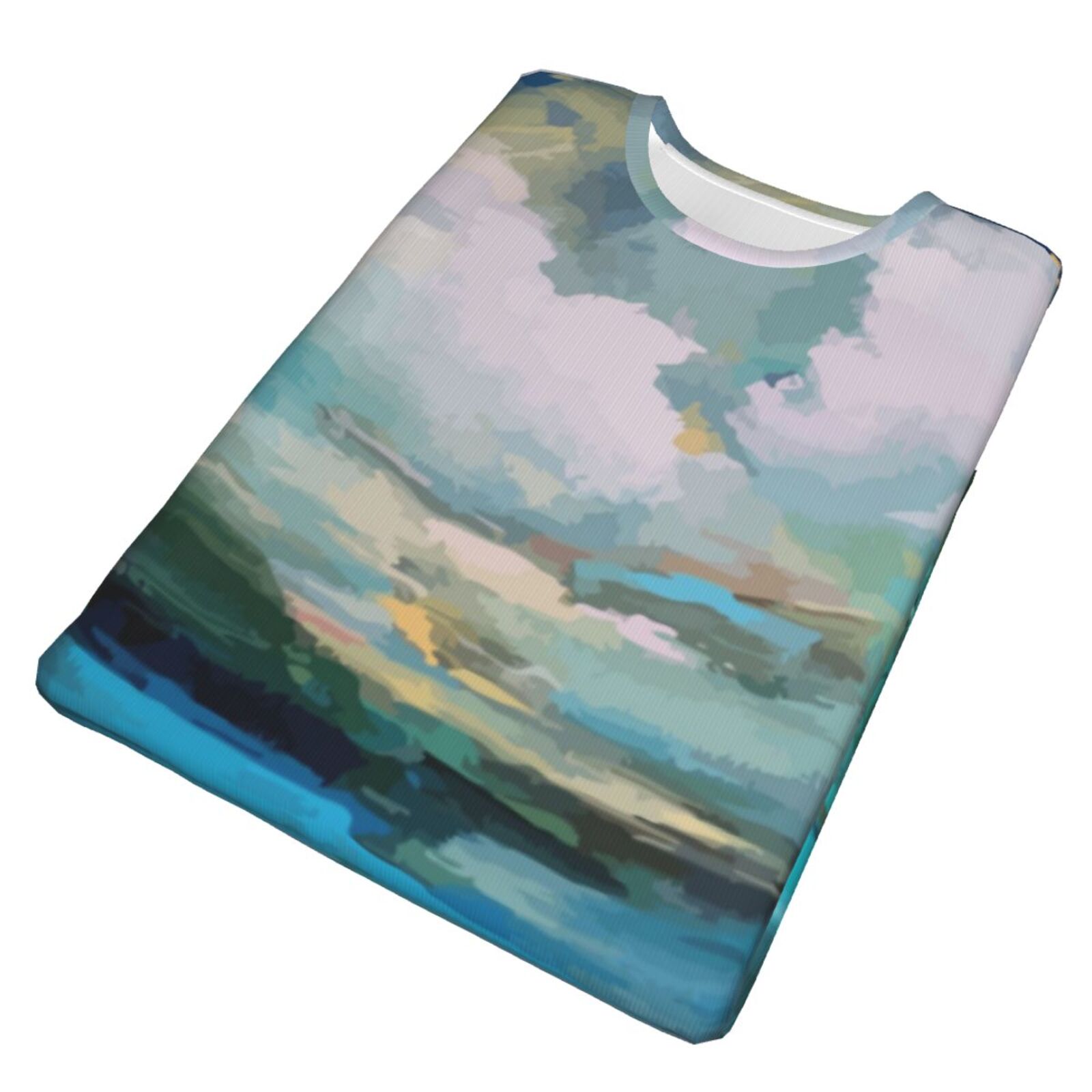 Camiseta Perú Clásica Nubes Sobre Los Elementos De Pintura Del Lago