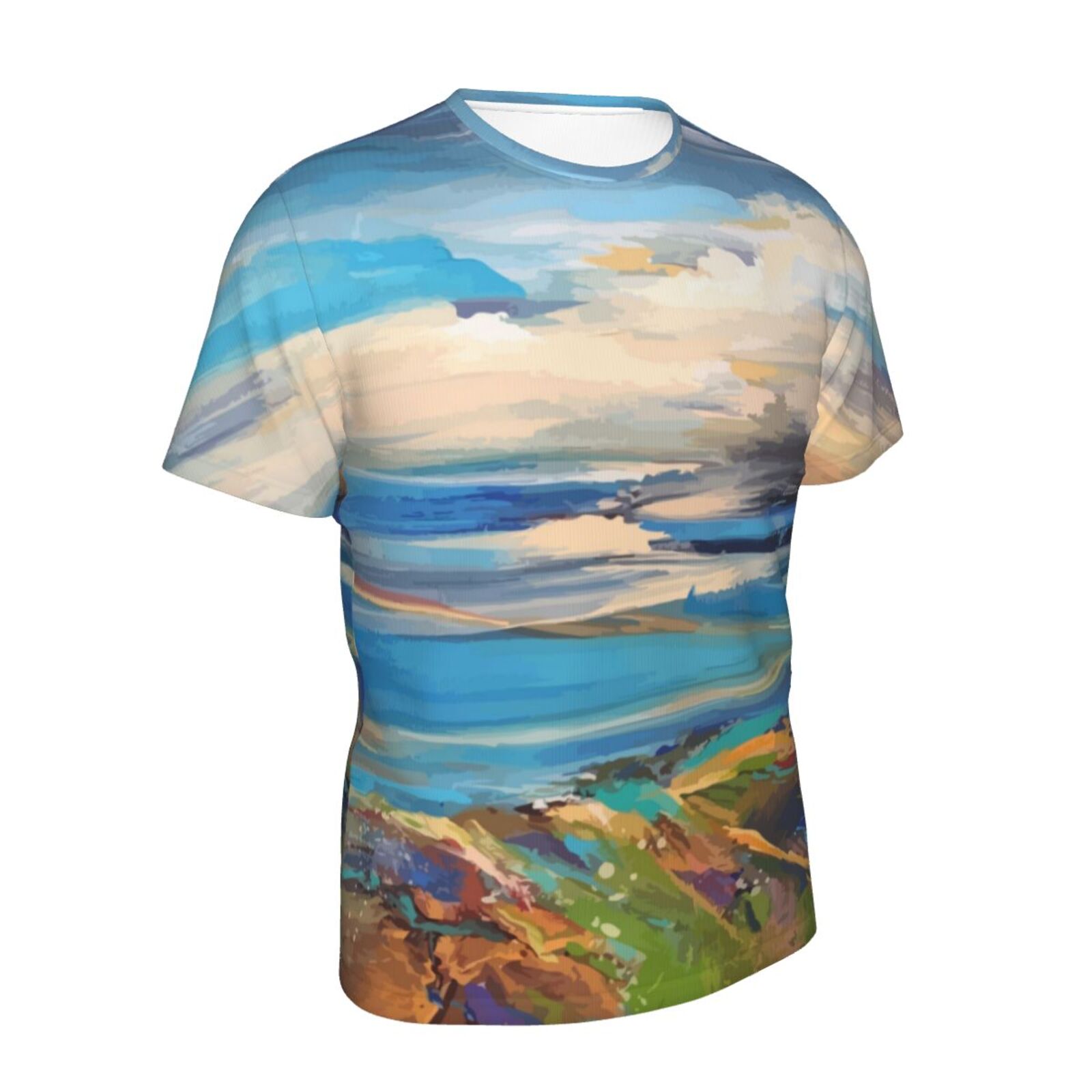 Camiseta Perú Clásica Elementos De Pintura A Distancia Azul