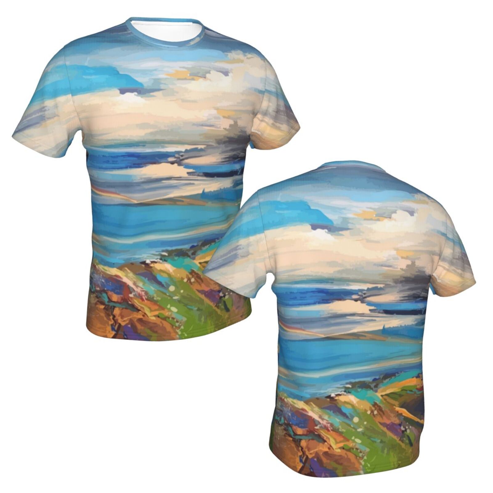 Camiseta Perú Clásica Elementos De Pintura A Distancia Azul