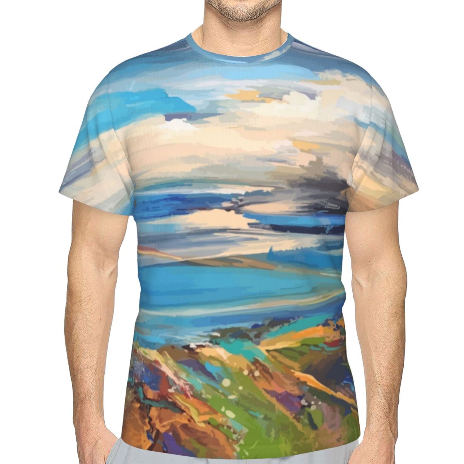 Camiseta Perú Clásica Elementos De Pintura A Distancia Azul