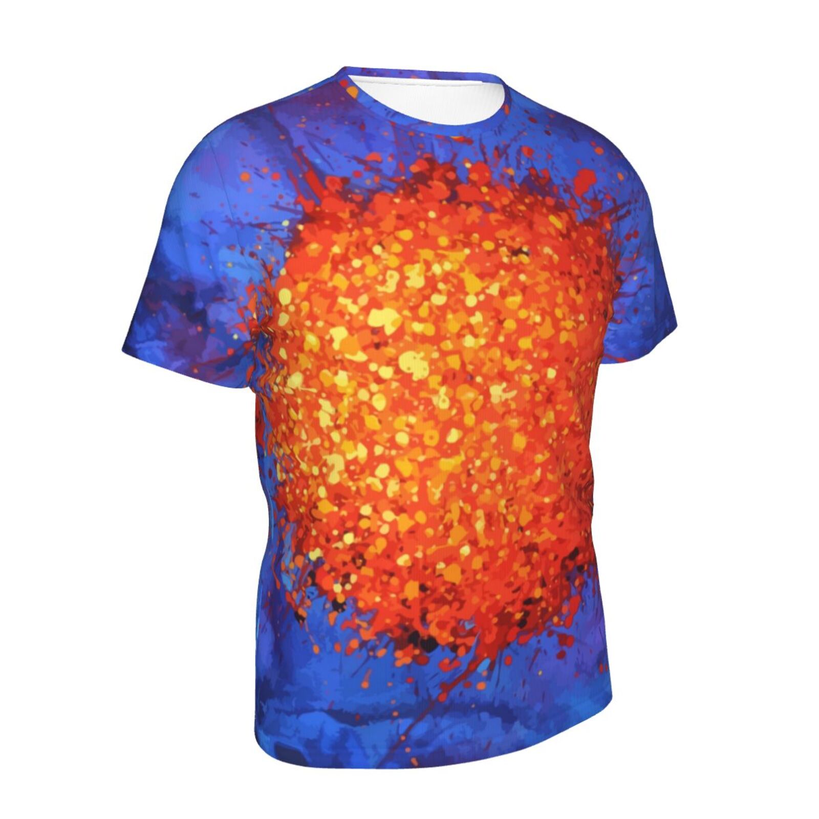 Camiseta Perú Clásica Elementos De Pintura Azul Celestial