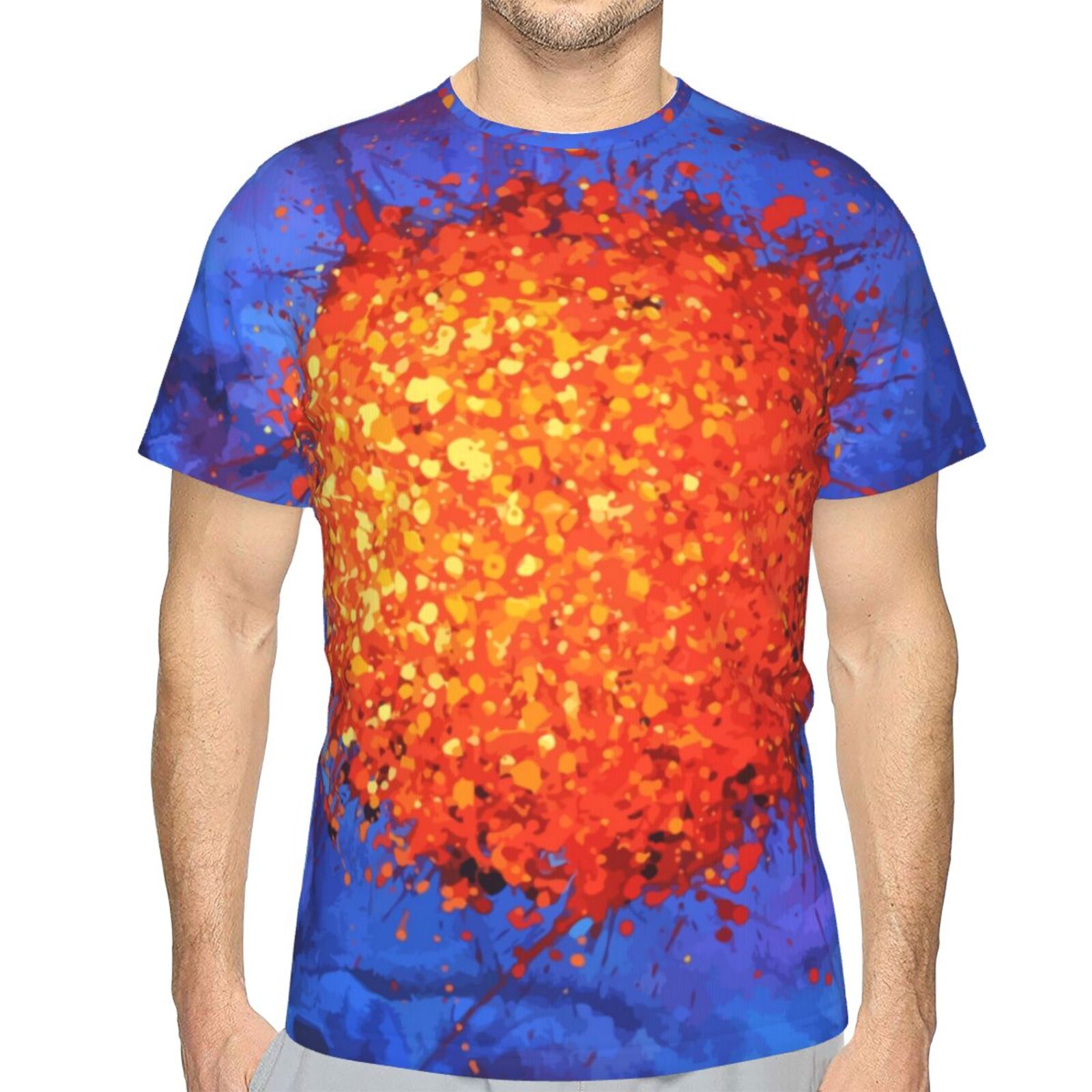 Camiseta Perú Clásica Elementos De Pintura Azul Celestial