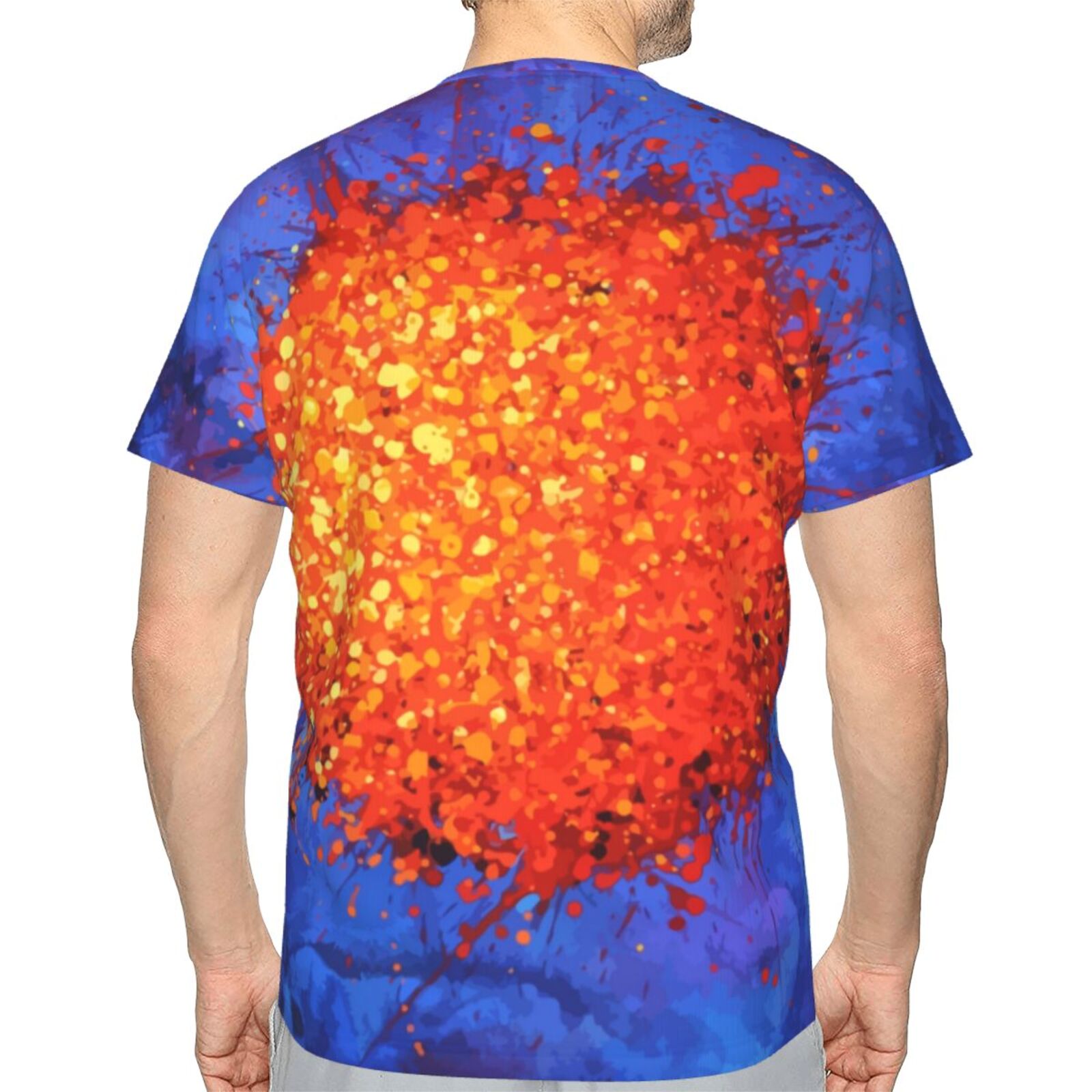 Camiseta Perú Clásica Elementos De Pintura Azul Celestial